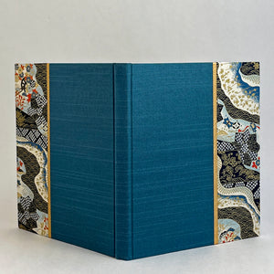 Journal/Sketchbook: Teal Asahi Bookcloth/ Blue and Gold Chiyogami