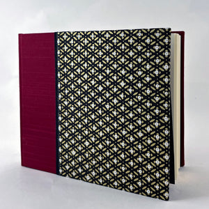 Journal/Sketchbook (Red Asahi Bookcloth/ Black, Gold Chiyogami)