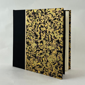 Journal/Sketchbook: Black Asahi Bookcloth/ Gold mottled Chiyogami