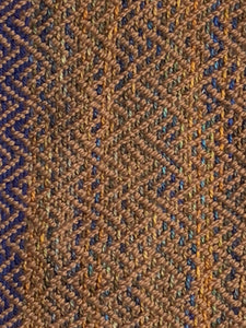 Merino-Silk Scarf (Copper Brown/Deep Blue/Multicoloured)