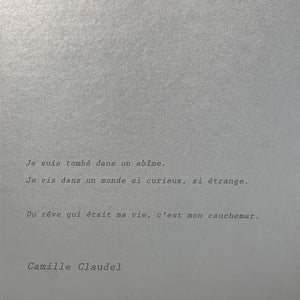 Woven Paper Textile: Portrait - Camille Claudel