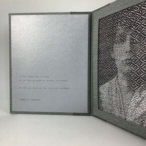 Woven Paper Textile: Portrait - Camille Claudel